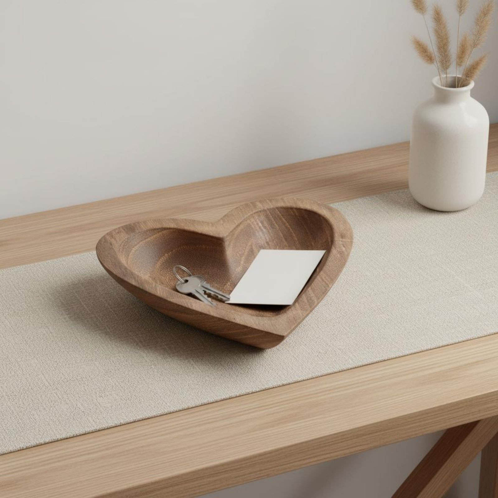 Mangkuk Kayu Berbentuk Hati Bu - Home Decor Handmade ulasan dan harga