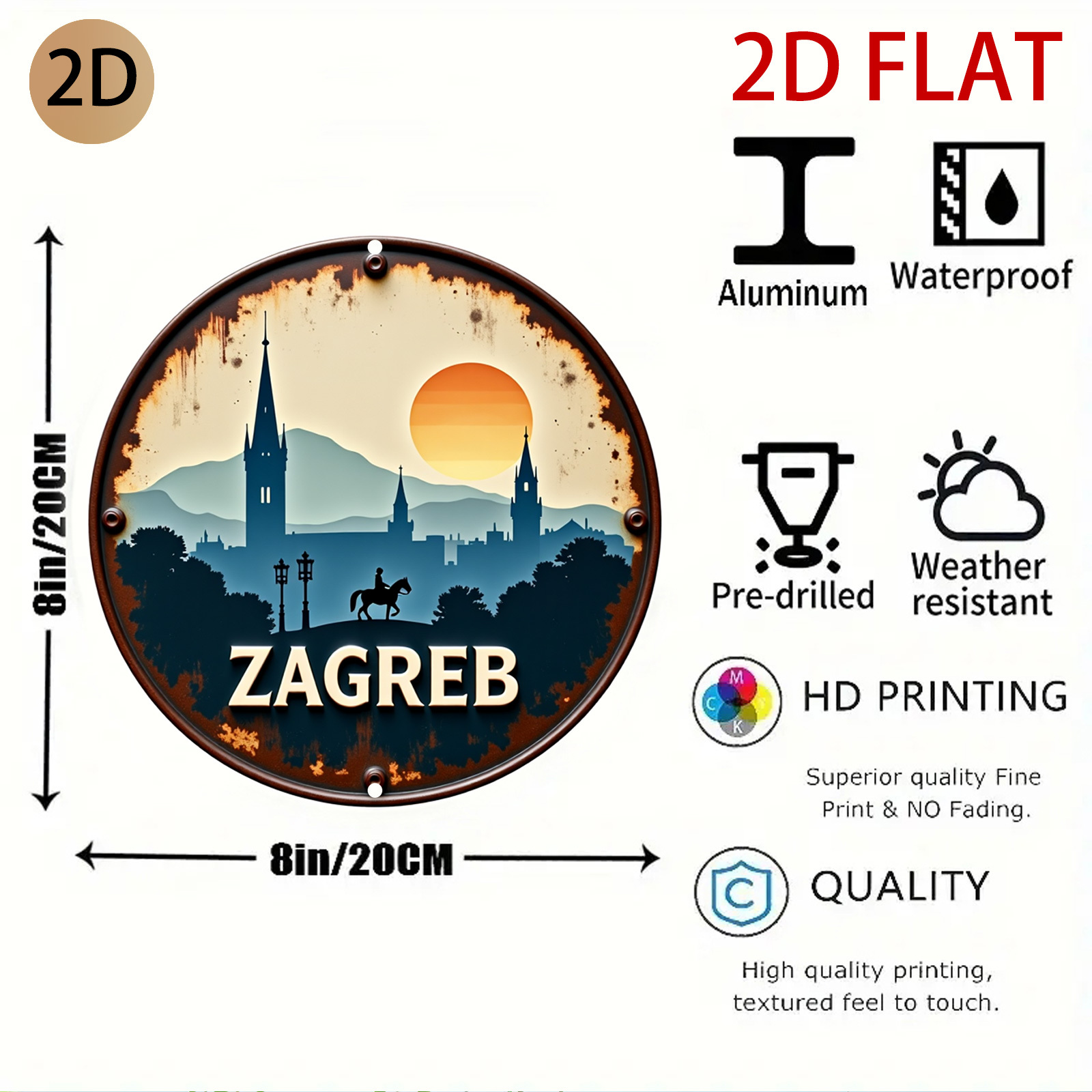 Seni Dinding Logam Retro Desai - Home Decor Zagreb ulasan dan harga