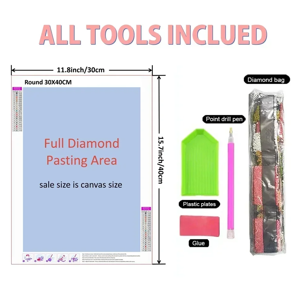 Kit Lukisan Seni Berlian DIY 5 - Home Decor Vancouver ulasan dan harga