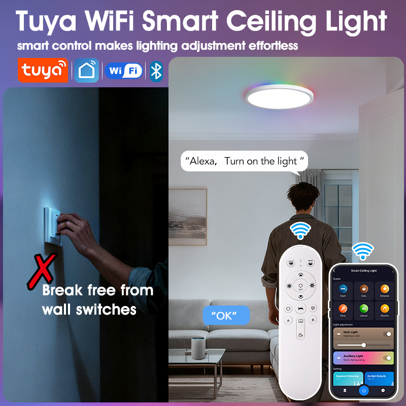 BENEWTON Tuya Lampu Langit-lan - Home Decor Free App ulasan dan harga