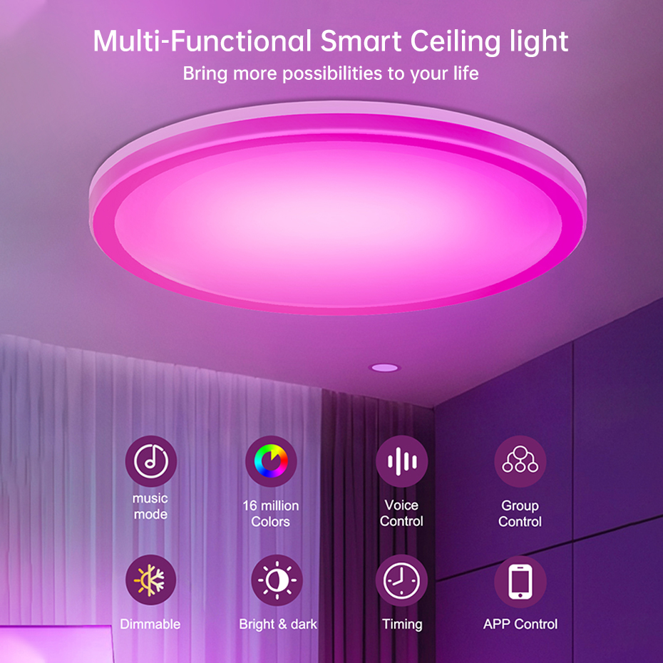 Lampu Langit-langit Pintar LED - Home Decor Free App ulasan dan harga