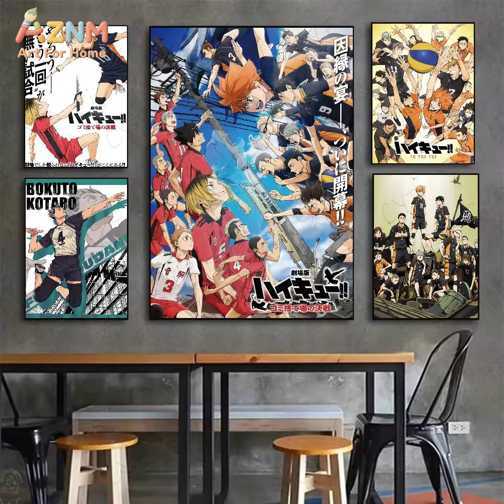 1 Buah, H-Haikyuu Poster Anime - Geometric Wall Art ulasan dan harga