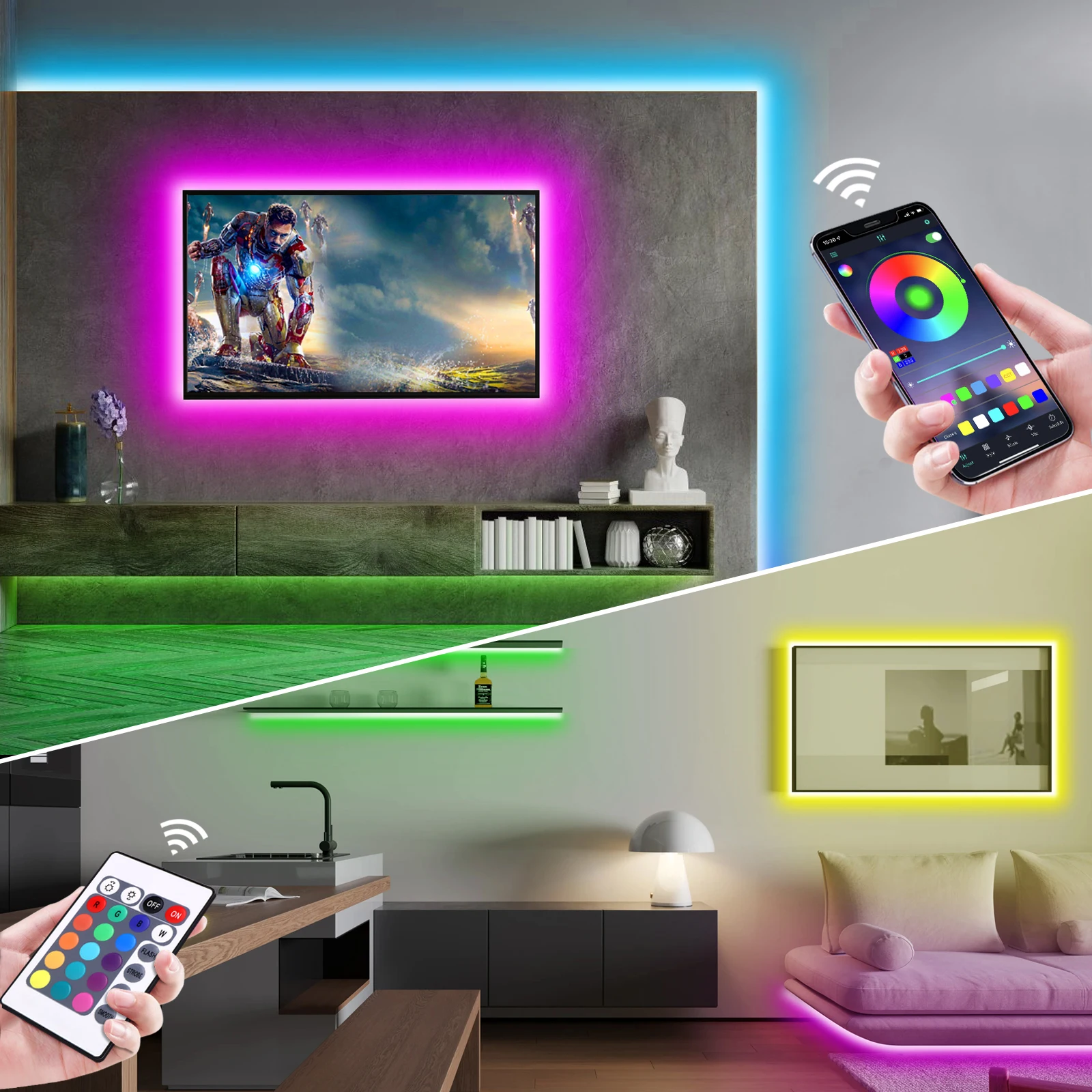 Lampu Strip LED Neon RGB 1-5m  - Home Decor Lamp ulasan dan harga